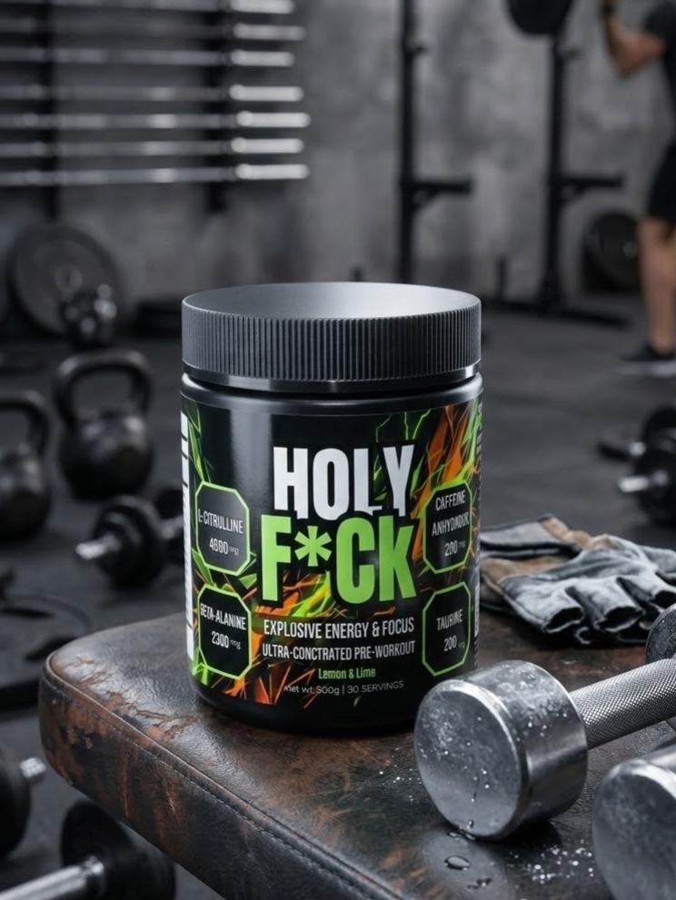 Holy F*ck Explosive Pre-Workout Powder | High-Stim Energy, Insane Pumps & Focus | 30 Servings - LEMON & LIME