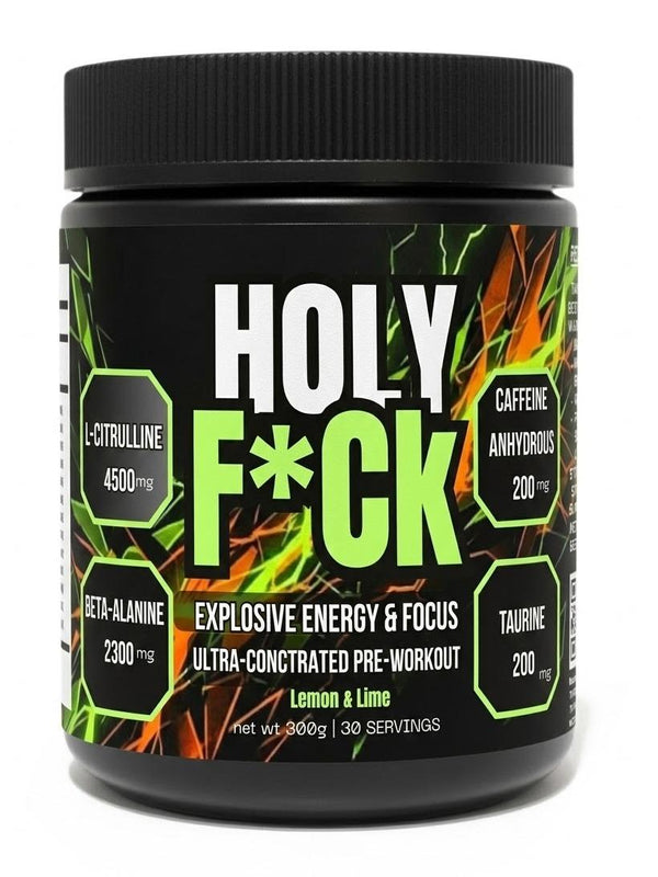 Holy F*ck Explosive Pre-Workout Powder | High-Stim Energy, Insane Pumps & Focus | 30 Servings - LEMON & LIME