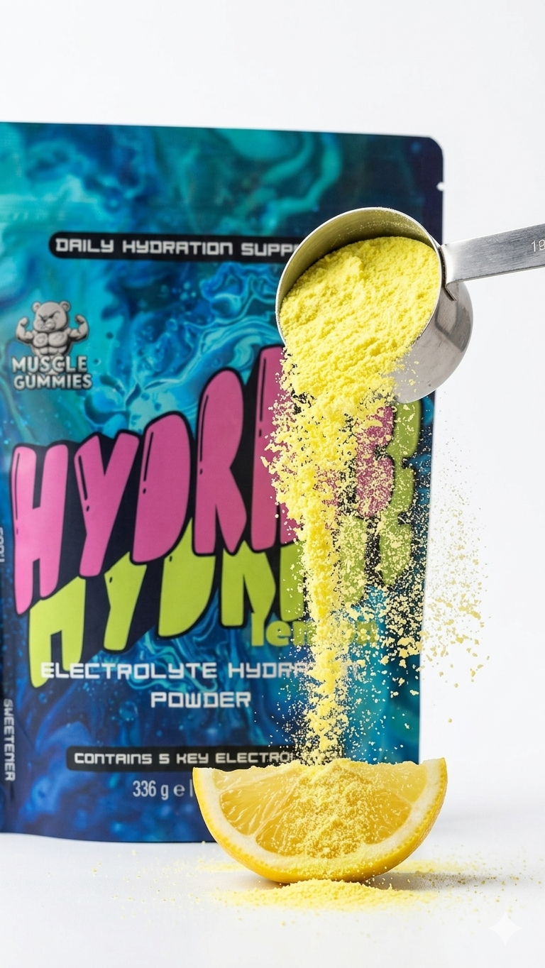 Muscle Gummies HYDRATE Electrolyte Powder – Lemon Flavor