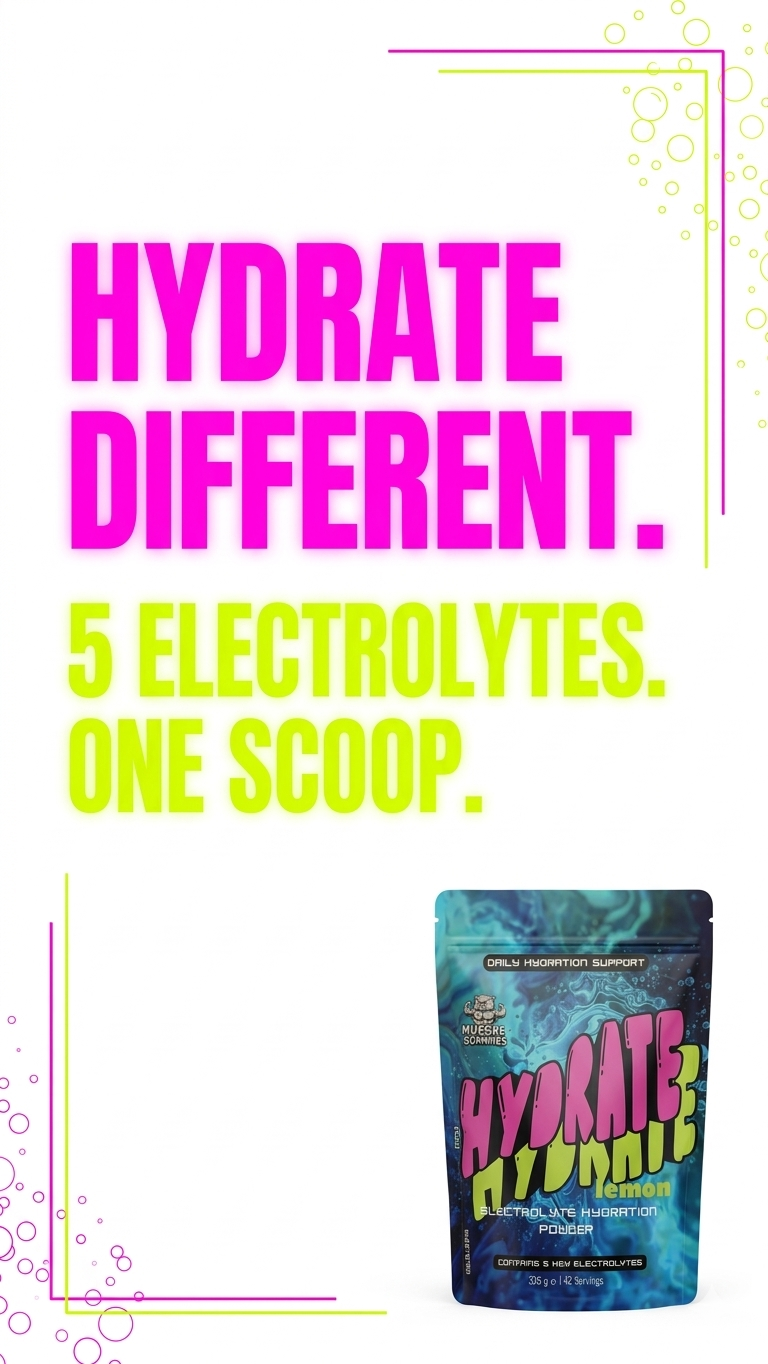 Muscle Gummies HYDRATE Electrolyte Powder – Lemon Flavor